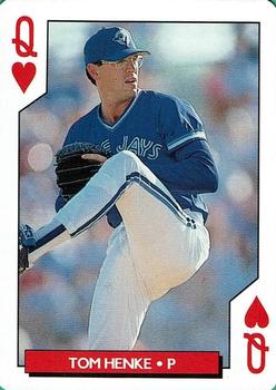 1995 Bicycle Aces Toronto Blue Jays Playing Cards #Q♥ Tom Henke Front