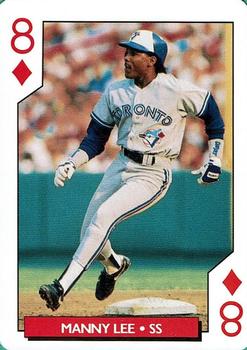 1995 Bicycle Aces Toronto Blue Jays Playing Cards #8♦ Manny Lee Front