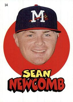 2016 Topps Heritage Minor League - 1967 Topps Sticker #14 Sean Newcomb Front