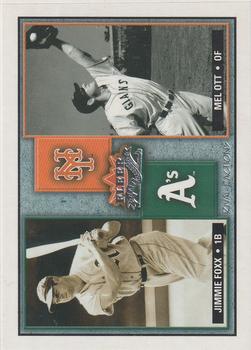 2002 Fleer Fall Classic - Rival Factions Retail #43 RF Jimmie Foxx / Mel Ott  Front