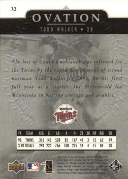 1999 Upper Deck Ovation #32 Todd Walker Back