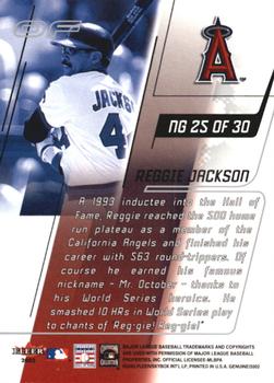 2002 Fleer Genuine - Names of the Game #NG25 Reggie Jackson  Back