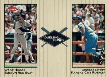 2002 Fleer Greats of the Game - Dueling Duos #26 DD Wade Boggs / George Brett  Front