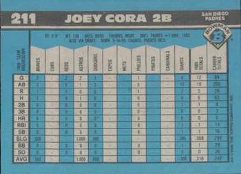 1990 Bowman #211 Joey Cora Back