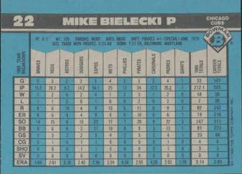 1990 Bowman #22 Mike Bielecki Back