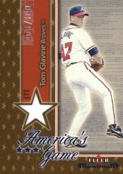 2002 Fleer Maximum - America's Game Jersey Gold #NNO Tom Glavine  Front