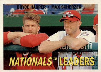 2016 Topps Heritage - Combos #CC-1 Nationals Leaders (Bryce Harper / Max Scherzer) Front
