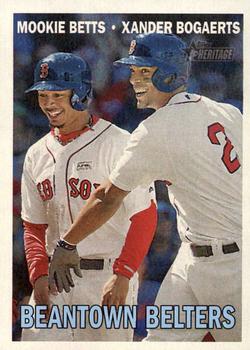 2016 Topps Heritage - Combos #CC-11 Beantown Belters (Mookie Betts / Xander Bogaerts) Front