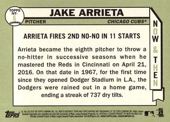 2016 Topps Heritage - Now & Then #NT-6 Jake Arrieta Back