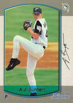 2000 Bowman #235 A.J. Burnett Front