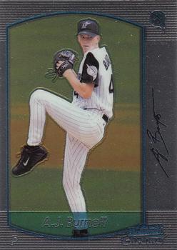 2000 Bowman Chrome #235 A.J. Burnett Front