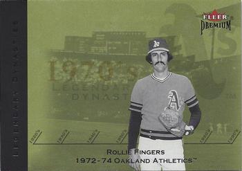 2002 Fleer Premium - Legendary Dynasties #20 LD Rollie Fingers  Front