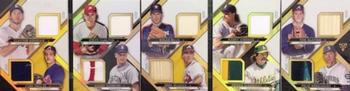 2016 Topps Triple Threads - Deca Threads Relic Combos #DRC-KE Greg Maddux / Dennis Eckersley / Tom Glavine / Nolan Ryan / Roger Clemens / Clayton Kershaw / John Smoltz / Steve Carlton / Felix Hernandez / Randy Johnson Front