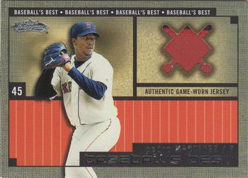 2002 Fleer Showcase - Baseball's Best Memorabilia #NNO Pedro Martinez Front