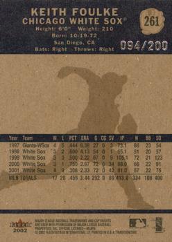 2002 Fleer Tradition Update - 2002 Fleer Tradition Glossy #261 Keith Foulke  Back