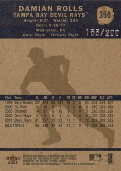 2002 Fleer Tradition Update - 2002 Fleer Tradition Glossy #390 Damian Rolls  Back