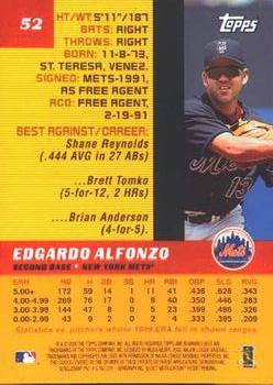 2000 Bowman's Best #52 Edgardo Alfonzo Back