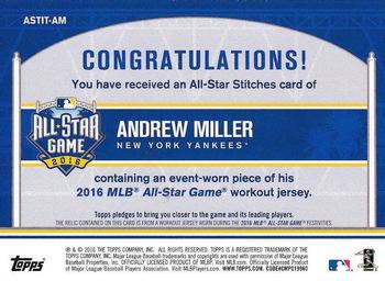 2016 Topps Update - All-Star Stitches #ASTIT-AM Andrew Miller Back