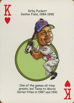 2007 Hero Decks Minnesota Twins Baseball Heroes Playing Cards #K♥ Kirby Puckett Front