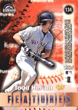 2000 Finest #134 Larry Walker / Todd Helton Back