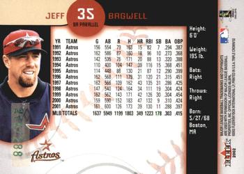 2002 Fleer Triple Crown - Batting Average Parallel #35 Jeff Bagwell Back