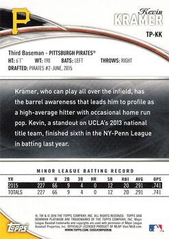 2016 Bowman Platinum - Top Prospects #TP-KK Kevin Kramer Back