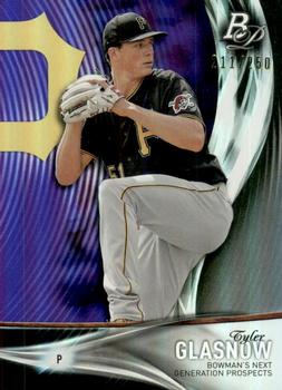 2016 Bowman Platinum - Next Generation Prospects Purple #NGP-22 Tyler Glasnow Front