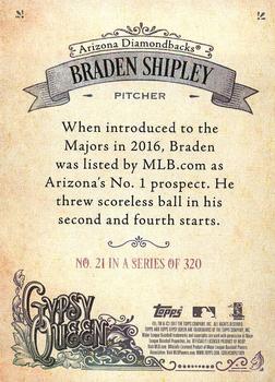 2017 Topps Gypsy Queen #21 Braden Shipley Back