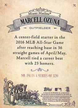 2017 Topps Gypsy Queen #191 Marcell Ozuna Back