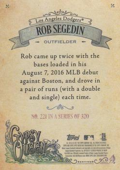 2017 Topps Gypsy Queen #221 Rob Segedin Back