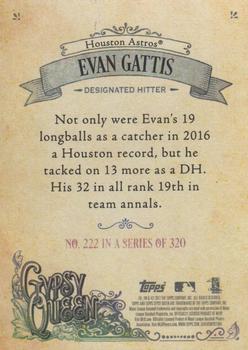 2017 Topps Gypsy Queen #222 Evan Gattis Back