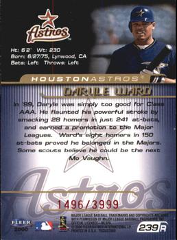 2000 Fleer Focus #239 Daryle Ward Back