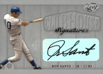 2002 Leaf - Clubhouse Signatures Silver #NNO Ron Santo Front