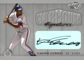 2002 Leaf - Clubhouse Signatures Silver #NNO Vladimir Guerrero Front