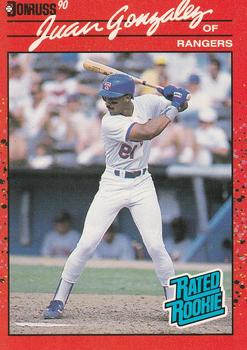 1990 Donruss #33 Juan Gonzalez Front