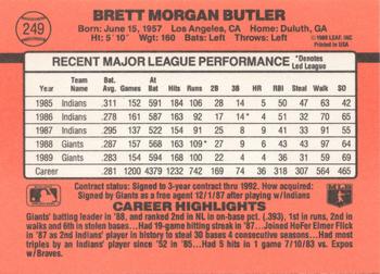 1990 Donruss #249 Brett Butler Back