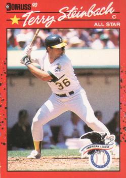 1990 Donruss #637 Terry Steinbach Front