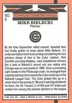 1990 Donruss #9 Mike Bielecki Back