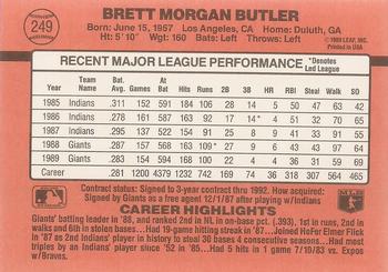 1990 Donruss #249 Brett Butler Back