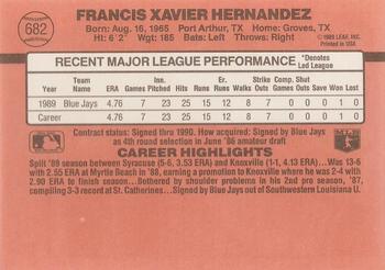 1990 Donruss #682 Xavier Hernandez Back