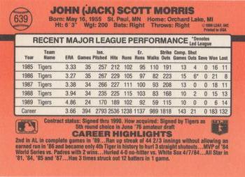 1990 Donruss #639 Jack Morris Back