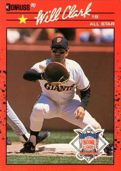 1990 Donruss #707 Will Clark Front