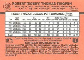 1990 Donruss #266 Bobby Thigpen Back