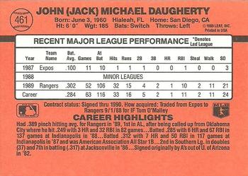 1990 Donruss #461 Jack Daugherty Back