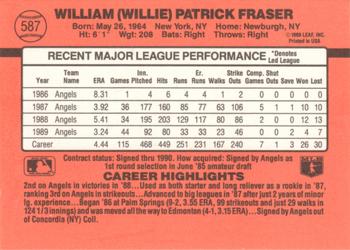 1990 Donruss #587 Willie Fraser Back