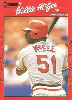 1990 Donruss #632 Willie McGee Front