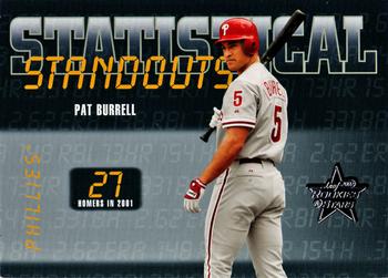 2002 Leaf Rookies & Stars - Statistical Standouts #SS-35 Pat Burrell  Front