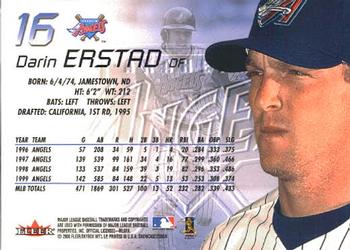 2000 Fleer Showcase #16 Darin Erstad Back