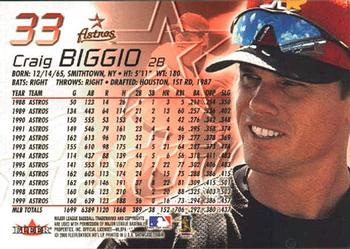 2000 Fleer Showcase #33 Craig Biggio Back