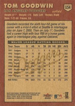 2000 Fleer Tradition Update #U54 Tom Goodwin Back